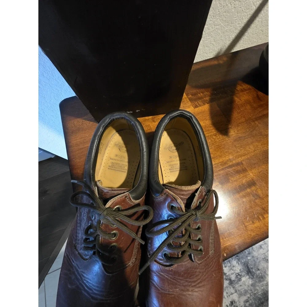 Dr. Martens Brown Leather Oxford Shoes, Size 12, Vintage, Made in England